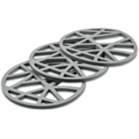 Oishii Heatmaster+ Conjunto de 3 salvamanteles- resistente al calor - ronda- color gris